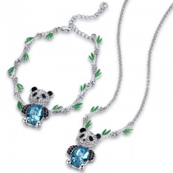 Monemel Swarovski Elements Special Design Panda Necklace